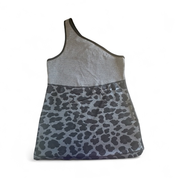 Lululemon Meshed Up One Shoulder Tank Only Leopard Animal Print - Picture 2 of 6